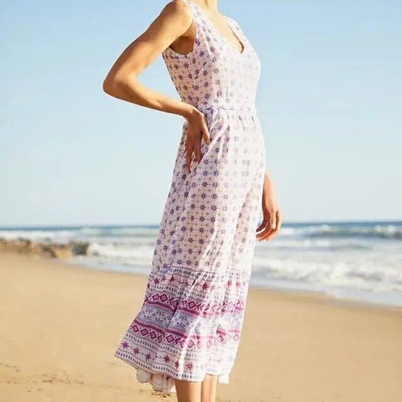 Anthropologie: Mariana Maxi Dress Anthropolgie 100% cotton Size M Ro's Garden - Picture 1 of 9